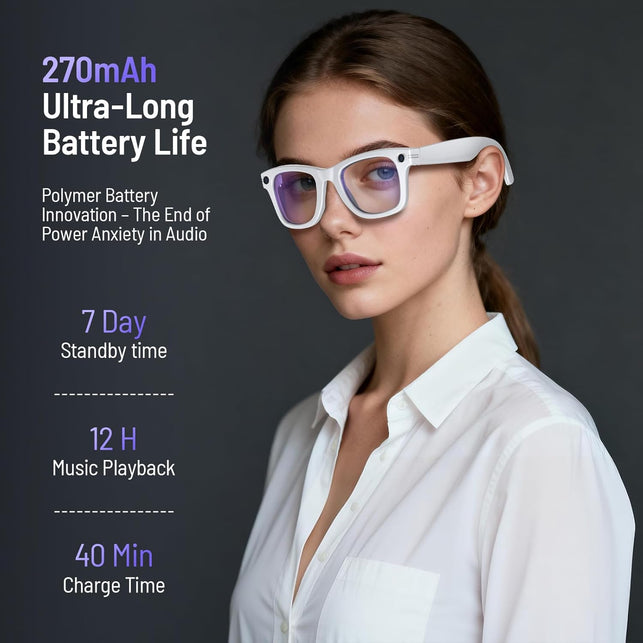 4K AI Smart Glasses with Camera, Bluetooth Call & Photochromic | 8MP Video Recording Glasses & Audio, Real-Time Translation, Voice Control. IP67 Waterproof for Life Vlog Travel