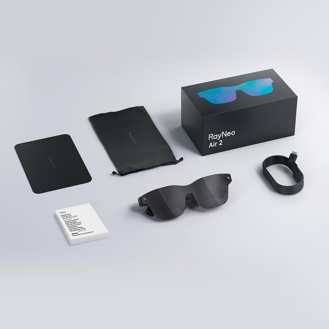 Air 2 AR Glasses - Smart Glasses with 201" Micro OLED, Ultra-Fast 120Hz, 600Nits Brightness, 1080P Video Display Glasses, and Work on Android/Ios/Consoles/Pc - Formerly TCL NXTWEAR