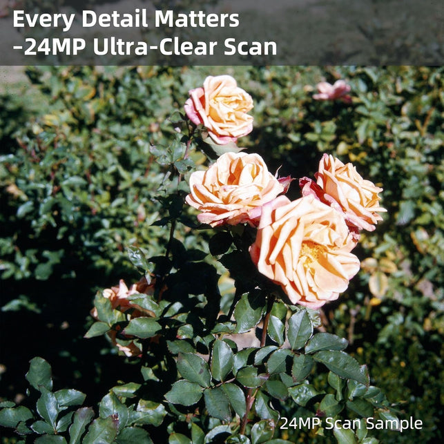 BEONEGLOBAL Clearscan S5 Film Scanner High-Resolution Film&Slide Scanner with 5” LCD – Convert 135, 126, 110 Super8 Negatives and Slides to 24MP Digital JPEG Photos Quickly