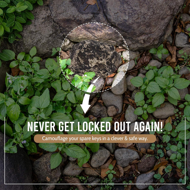Ram-Pro Hide-a-Spare-Key Rock - Looks & Feels Like Real Stone - Safe for Outdoor Garden or Yard, Geocaching