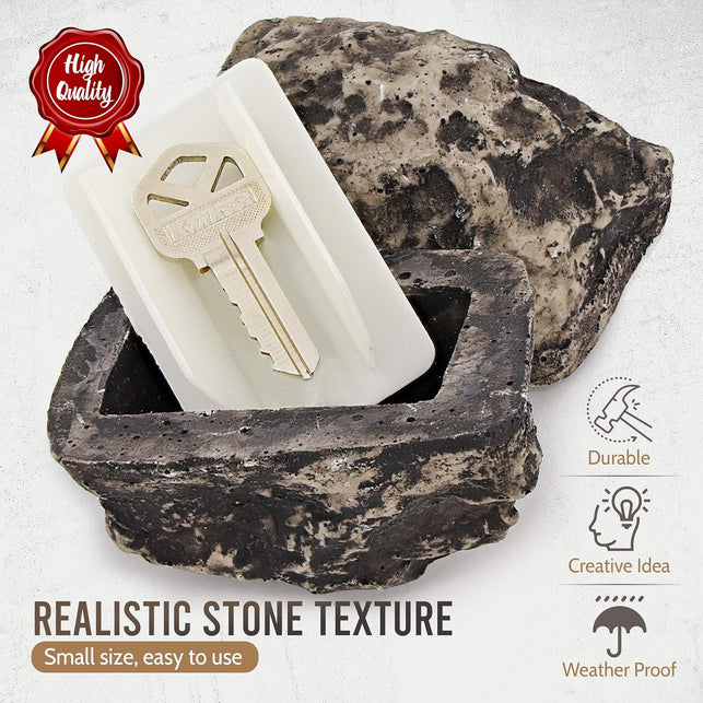 Ram-Pro Hide-a-Spare-Key Rock - Looks & Feels Like Real Stone - Safe for Outdoor Garden or Yard, Geocaching