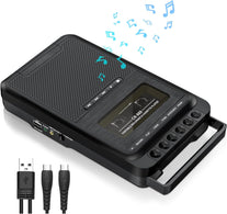 Gracioso Cassette Player Converter, Portable Cassette to MP3 Music via U Disk/Sd Card or PC, Record to Cassettes/Usb/Sd Card via Mic,Cassette Tape Player with Headphone Jack,Retractable Handle