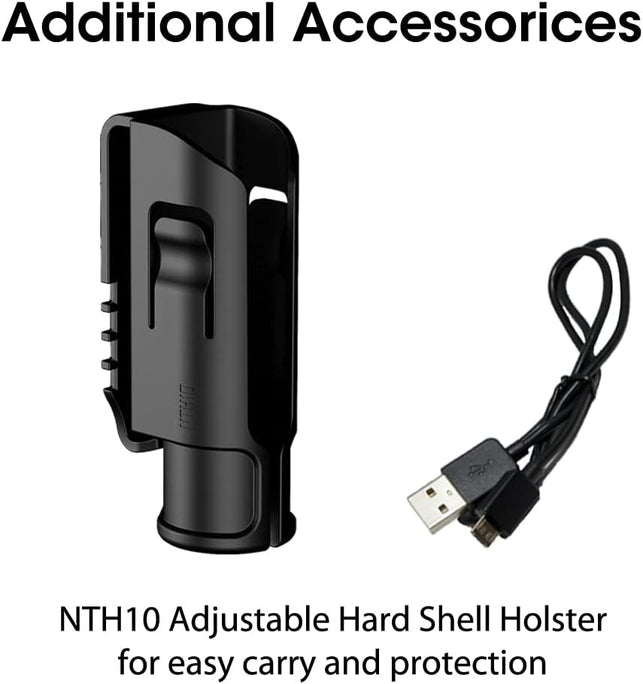 Nitecore MT21C LED Flashlight, 1000 Lumen Right Angle 90 Degree Tiltable Head L-Shape USB Rechargeable with Hard Duty Holster