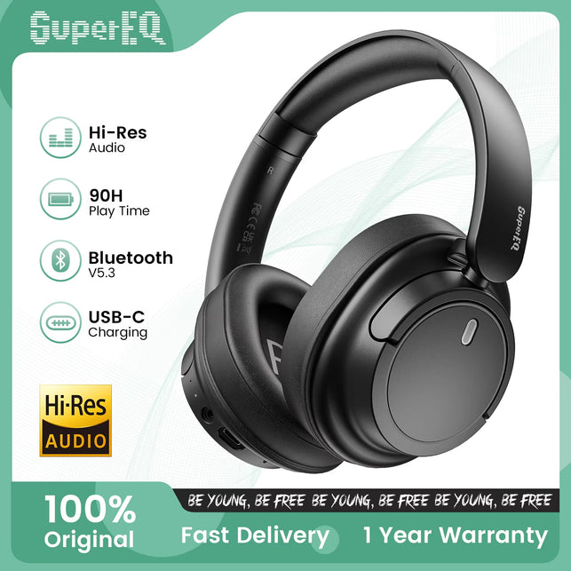 Oneodio Supereq V16 Wireless Bluetooth 5.3 Headphones 40Mm Driver Headsets 90Hrs Playtime Over-Ear Bluetooth Headset