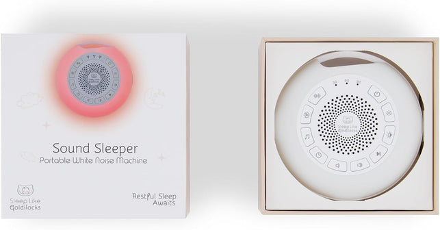 Portable White Noise Machine Baby, Kids | 26 Soothing Sounds, Adjustable LED Light and Red Light, USB Rechargeable, up to 50 Hours Battery Life - Promotes Deep, Restorative Sleep without Disrupting Melatonin (Red Light) for Healthier Sleep for Babies and Adults.