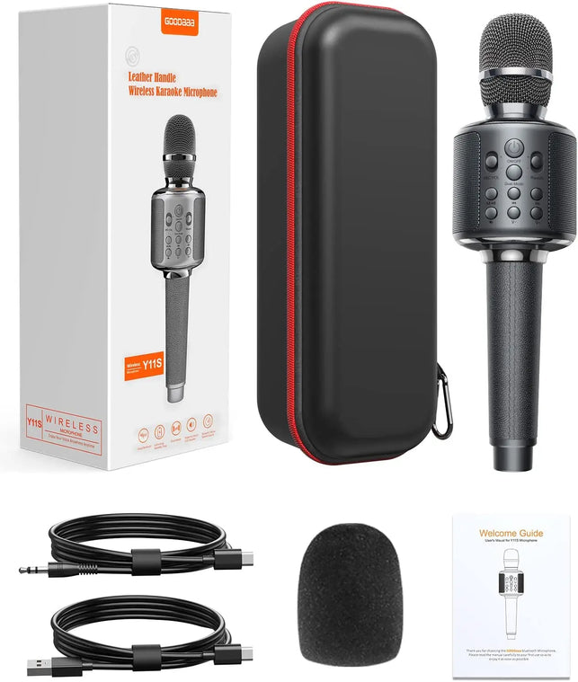 Karaoke Microphone Bluetooth Wireless Mic Portable Singing Machine with Duet Sing/Record/Play/Reverb Adult/Kid Gift for Home KTV