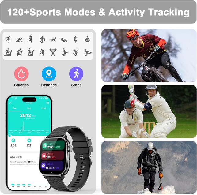 Smart Watches for Men Women,With Bluetooth Call 1.85'' HD Fitness Tracker