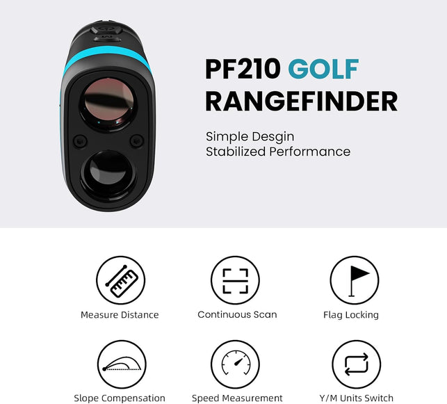 Mileseey Golf Range Finder with Slope On/Off,1000 Metres,±0.5M Accuracy,Flag Lock with Vibration, Magnification,Scan Measurement for Golfers