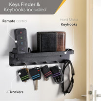 Key Finder Trackers & Retriever with Metal Key Hooks - Beeper Tag Locators to Find TV Remote Control Fast- Keychain Tracker Tags - Tracking Items, Keys, Purse, Wallet, to Locate Them Quickly