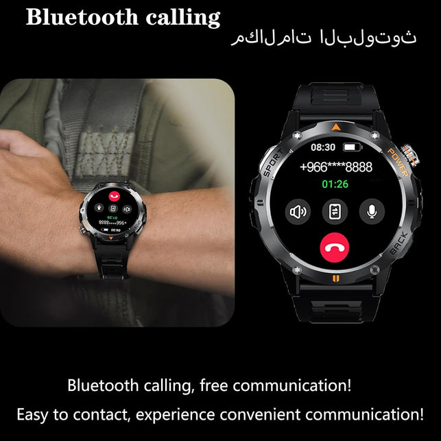 Bostbo Smart Watch for Men [Answer/Make Calls] 1.53" IPS Full Touch Screen, Tracker with Heart Rate Blood Oxygen Sleep Monitor, IP68 Waterproof, Compatible with Android and Ios Phones