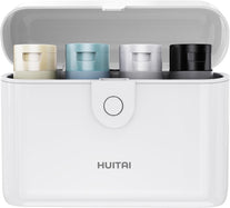 Travel Bottles with Case, 4X2Oz TSA Approved, Leak-Proof, Press to Unlock, Compact & Portable Travel Toiletries (White)