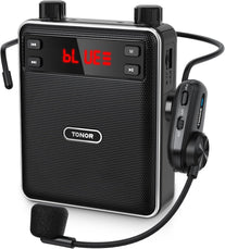 TONOR Voice Amplifier Wireless Microphone 25W, Portable Voice Amplifier for Teachers with Bluetooth Headset Mic, Portable Speaker Megaphone 25 M/82Ft for Classroom, Training, Teaching, Yoga, K12
