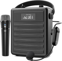 SHIDU 40W Voice Amplifier with Wireless Microphone, Portable PA System with Wireless Headset Mic & Speaker, 40W Loudly Bluetooth Portable Microphone and Speaker for Teacher, Meeting, Speech Events