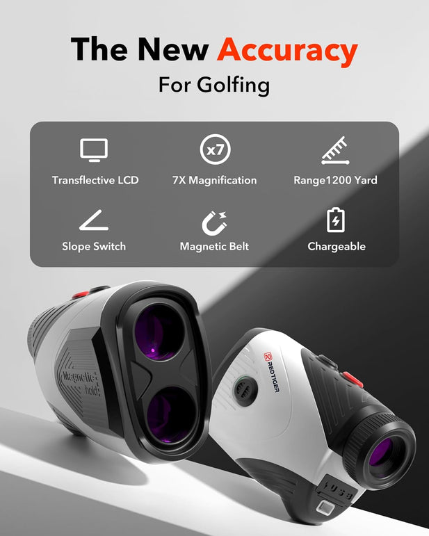 REDTIGER 1200 Yards Golf Range Finder with Slope, 7X Magnification