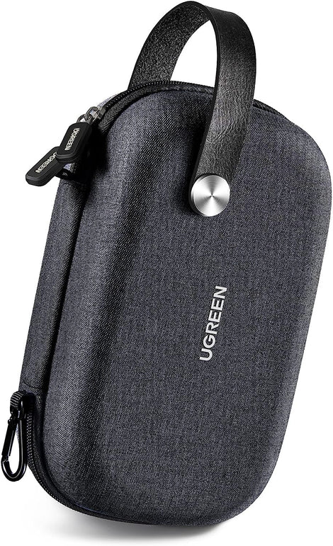 UGREEN Travel Electronics Organiser, Portable Cable Storage Gadget Cable Bag Pouch, Hard Case for Charger Adapter Power Bank Hard Drive, Small (Black)