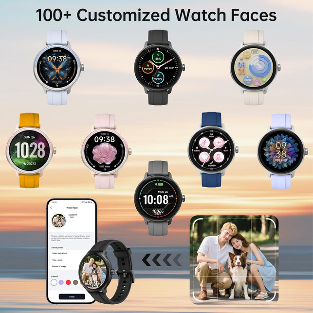 Smart Watch for Women Men (Answer/Make Calls), Smartwatches Built-In AI Voice, 1.27" HD Touch Fitness Watch with Heart Rate/Sleep/Step/Spo2 Monitor, 100+ Sports Modes & IP68 Waterproof for Android Ios