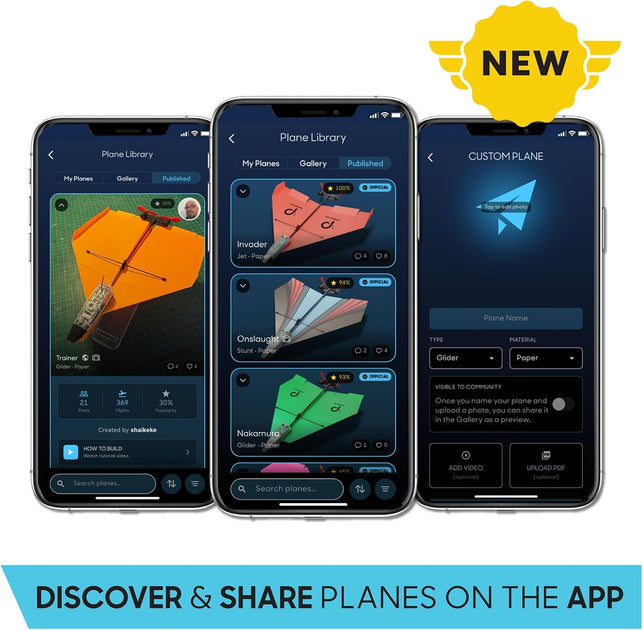 POWERUP 4.0 Paper Airplane Kit - Smartphone App Controlled RC Plane Motor