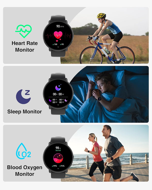 Smart Watches for Men - 1.43" AMOLED Display Smartwatch with Call Function, 111+ Sports, Notification, IP68 Waterproof, Fitness Watch with Heart Rate Spo2 Sleep Monitor Step Counter for Android Ios