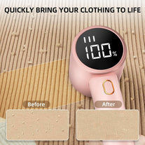 Fabric Shaver, Lint Remover Rechargeable, Electric Portable Sweater Defuzzer with 3 Speeds, 6 Leaf Blades, Digital LED Display to Remove Pilling for Clothes, Furniture, Sweater, Couch, Blanket