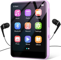 64GB MP3 Player with Bluetooth 5.3, Portable Digital Lossless Music Player with Built-In Speaker, 2.4 in Full Touch Screen, FM Radio, Line-In Voice Recorder, Earphones Included, Support up to 128GB