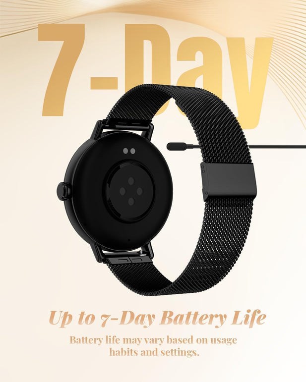 TOOBUR Smart Watch for Men Women, Fitness Tracker for Android & Ios, Black