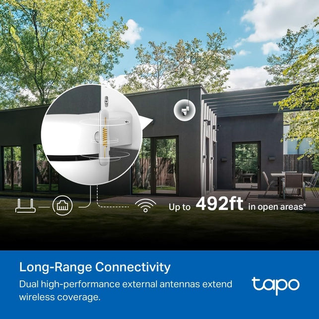 Tapo C530WS Outdoor Pan/Tilt 3K 5MP Security Cam, AI Detection, 2-Way Audio