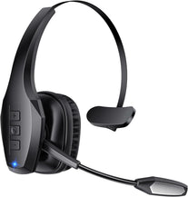 Trucker Bluetooth Headset, Wireless Headset with Mic, Bluetooth Headset with Dual Noise Cancelling Microphone & Mute Button, 55Hrs Working Time PC Headset for Cell Phones, Computer, Truck Driver