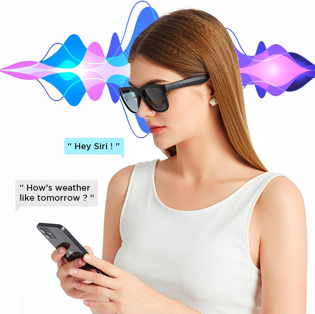 GS01 Smart Bluetooth Sunglasses, Audio Sunglasses with Speaker, UV400 Polarized Lens, Open Ear Music, Touch Control