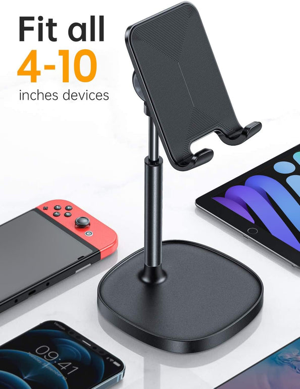 LISEN Cell Phone Stand Phone Holder for Desk Recording Office, Women Office Desk Accessories Gifts PC Gaming Essentials Iphone Stand Gadgets Fit Otterbox Case Switch Ipad Air Tablet 4-10 In