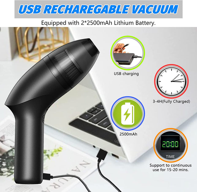 Hayousui 4.3Kpa Keyboard Vacuum Cleaner Mini：Handheld Computer Vacuum Cordless for Car Laptop Sewing Machine Portable Keyboard Vac USB Desk Crumbs Dust Cleaners