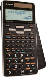 Sharp EL-W516TBSL 16-Digit Advanced Scientific Calculator with Writeview 4 Line Display, Battery and Solar Hybrid Powered LCD Display, Black & White, Black and Silver, Model Number: ELW516TBSL, Large