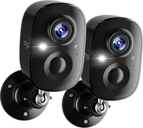 Dzees Security Cameras Outdoor Wireless, 2-Pack Wifi Battery Powered Surveillance Camera for Home Security, Indoor Video Cam with Color Night Vision, 2 Way Audio, AI Detection, Motion Sensor, Cloud/Sd