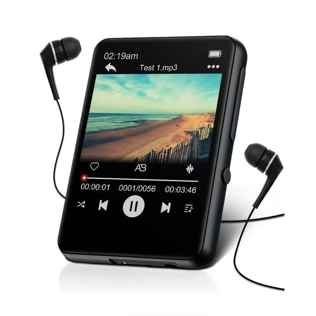 32GB 2.4'' Touch Screen Mp3 Player with BT 5.0, MP3 Player with Built-In HD Speaker FM Radio and Voice Recording