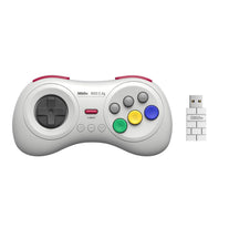 8Bitdo M30 2.4G Wireless Gamepad for Sega Genesis Mini and Mega Drive Mini and Switch with 6-Button Layout (White)