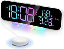 Cadmos Super Loud Vibrating Alarm Clock with Bed Shaker,Large LED Digital Display,Night Light,Ideal for Heavy Sleepers Adults,Hearing Impaired Deaf,Kids,Teens,Living Room,Bedrooms(White)