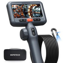 DEPSTECH 10FT Articulating Endoscope Camera with Light: Dual Lens Two-Way Articulated Industrial Borescope with 4.5