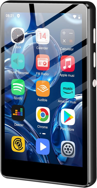 80GB MP3 Player with Bluetooth and Wifi, SWOFY M503Pro MP3 Player with Spotify,Spotify Kids,Audible,Deezer,Amazon Music, FM Radio, 4" Mp3 & Mp4 Music Player up to 1TB Touch Screen Black