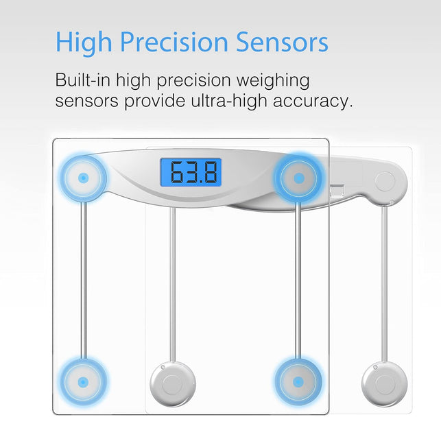 Active Era Digital Body Weight Scale - Ultra Slim High Precision Bathroom Scale with Tempered Glass, Step-On Technology and Backlit Display - Body Weighing Scale 180Kg / 400Lb (Lbs/Stone/Kgs)
