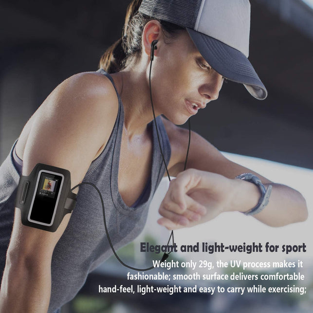 AGPTEK A02S 16GB MP3 Player with FM Radio, Voice Recorder, 70 Hours Playback and Expandable up to 128GB, Black