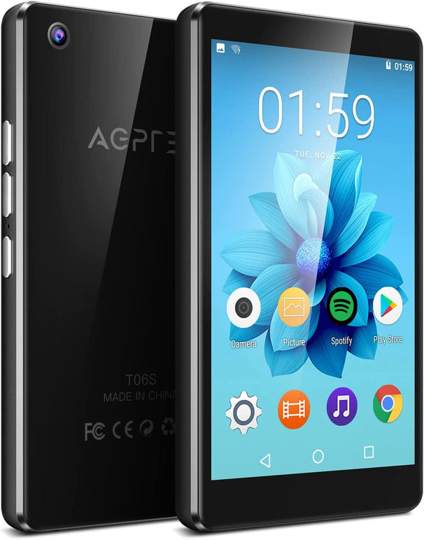 AGPTEK T06S Wifi MP3 Player with Bluetooth and 5MP Camera, 4 Inch Touch Screen 16GB MP4 Player Lossless Music Player, Support Apps, Spotify, Browser