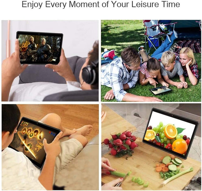 Android Tablet Pritom 10.1'' Android 10 Tablet, 2GB RAM, 32GB ROM, Quad Core Processor, HD IPS Screen, 2.0 Front + 8.0 MP Rear Camera, Wi-Fi, Bluetoot