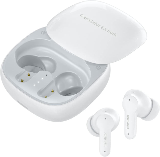 ANFIER Language Translator Earbuds Sliding Design Offline Support 144 Languages & Accents Translation Music and Calling 3-In-1 Wireless Translator Device with APP Fit Ios & Android