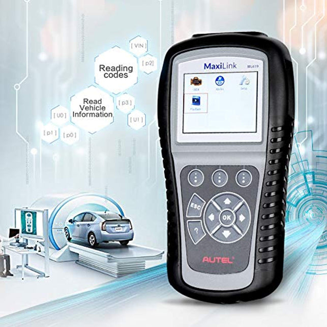 Autel Maxilink ML619 OBD2 Scanner, Autel Scanner ABS SRS Upgraded Version of AL619, Code Reader Turn Off Check Engine Light Car Diagnostic Tool