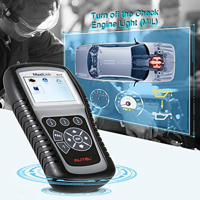 Autel Maxilink ML619 OBD2 Scanner, Autel Scanner ABS SRS Upgraded Version of AL619, Code Reader Turn Off Check Engine Light Car Diagnostic Tool