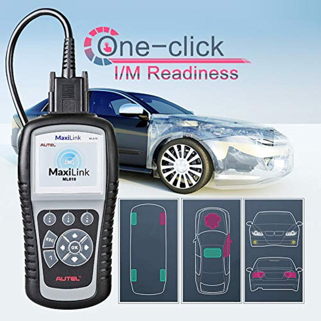 Autel Maxilink ML619 OBD2 Scanner, Autel Scanner ABS SRS Upgraded Version of AL619, Code Reader Turn Off Check Engine Light Car Diagnostic Tool