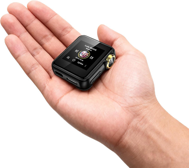 HIFI WALKER H2 Mini Clip-On Bluetooth MP3 Player, 64GB, Black