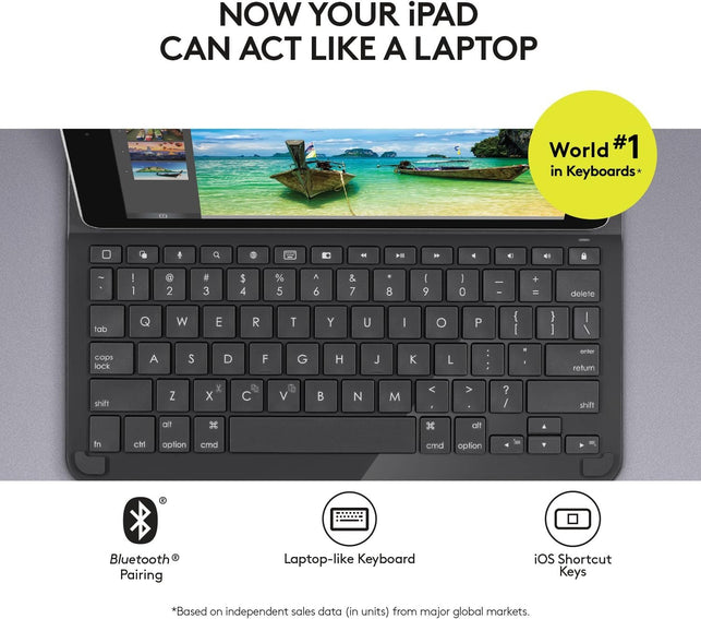 Logitech Type+ Protective Case with Integrated Keyboard for Ipad Air 2, Carbon Black