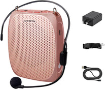 ZOWEETEK Voice Amplifier Microphone Headset for Teachers, Original Personal Voice Amplifier, Work of 12 Hrs, Portable Speaker for Classroom, Speech, Tour Guide,Support MP3 Format Audio,Power Amplifier