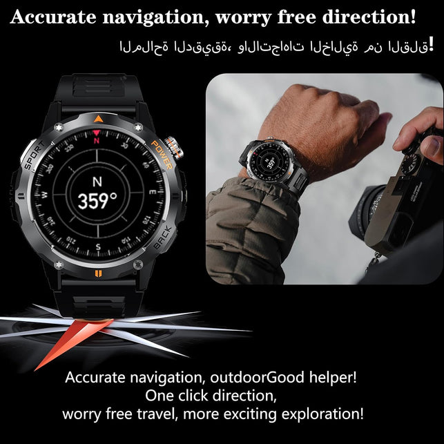 Bostbo Smart Watch for Men [Answer/Make Calls] 1.53" IPS Full Touch Screen, Tracker with Heart Rate Blood Oxygen Sleep Monitor, IP68 Waterproof, Compatible with Android and Ios Phones