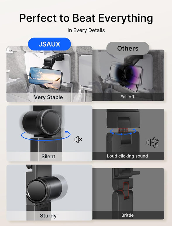 JSAUX Airplane Travel Essentials, Air-Plane Phone Holder, Flying Essentials